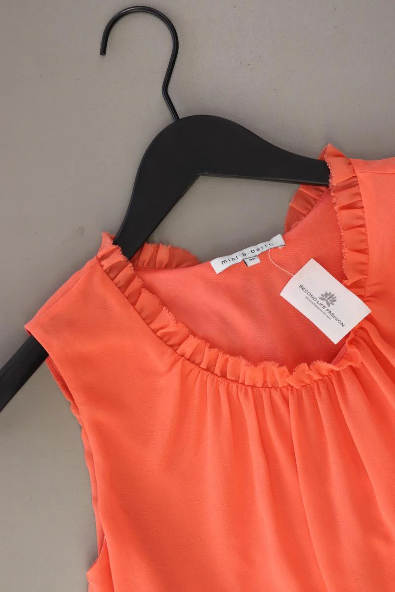 mint & berry Bluse Neon Gr. 36 Ärmellos orange aus Polyester - Image 3