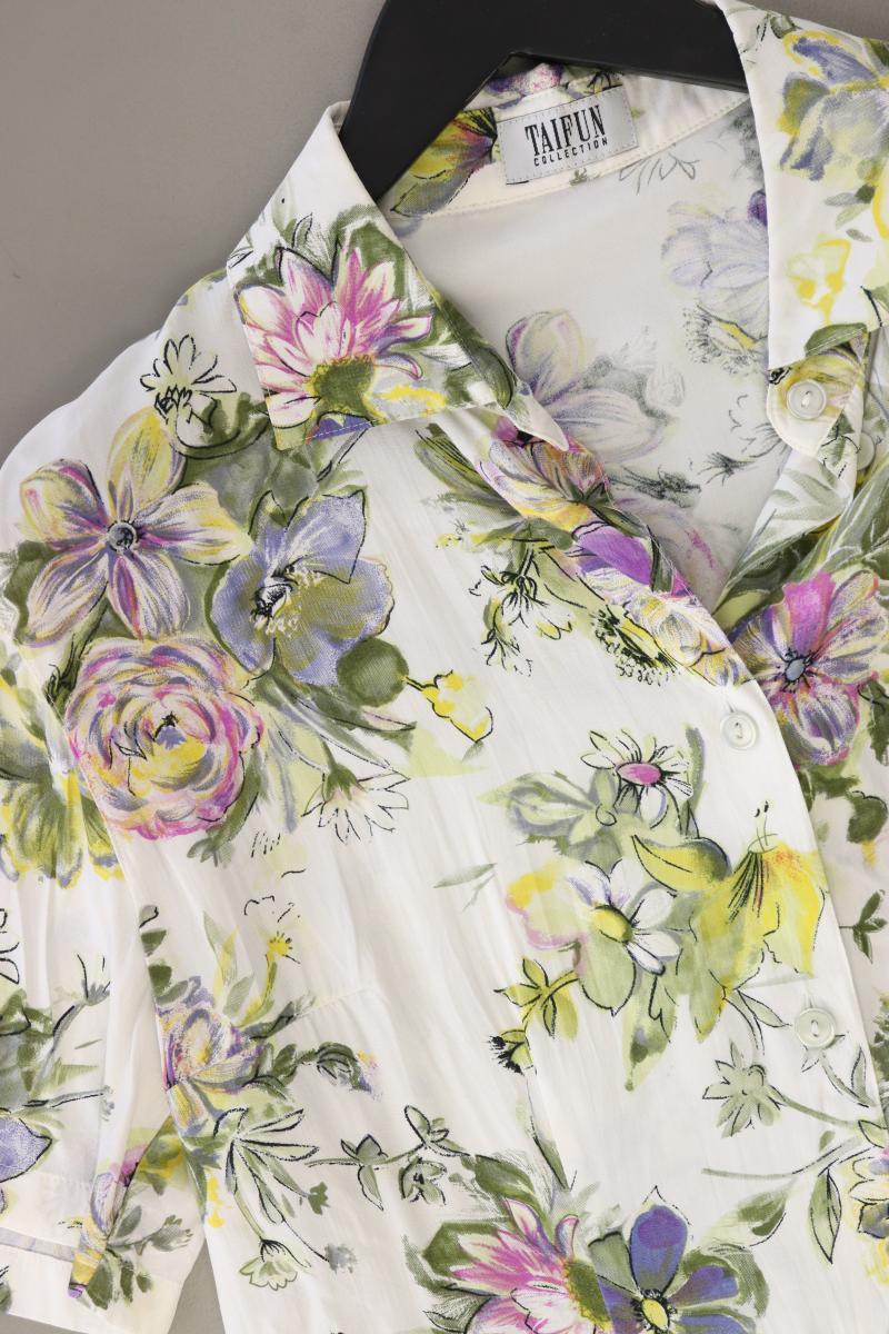 Taifun Kurzarmbluse Gr. 38 mit Blumenmuster Vintage mehrfarbig aus Viskose - Image 4