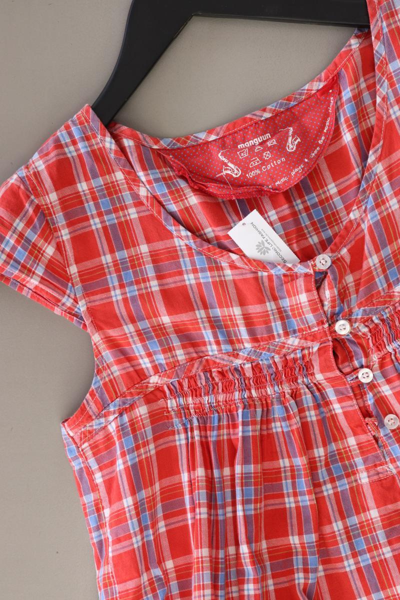 Manguun Karobluse Gr. 36/38 kariert Kurzarm rot aus Baumwolle - Image 4
