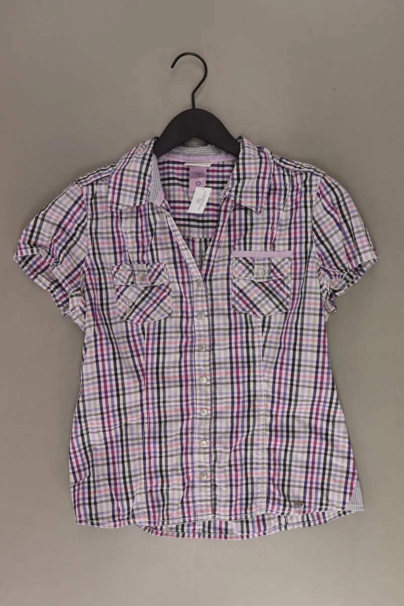 Street One Karobluse Gr. 38 kariert Kurzarm lila