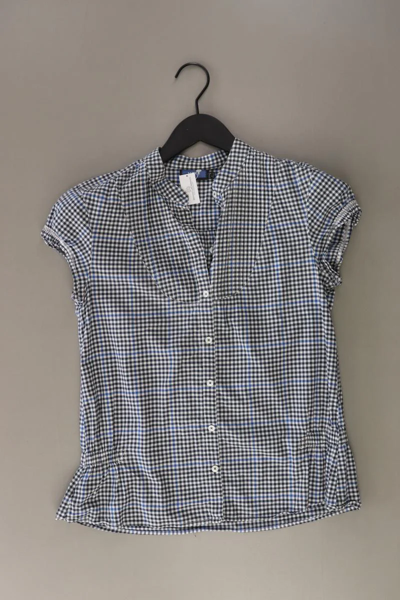 Mexx Karobluse Gr. 36 kariert Kurzarm blau