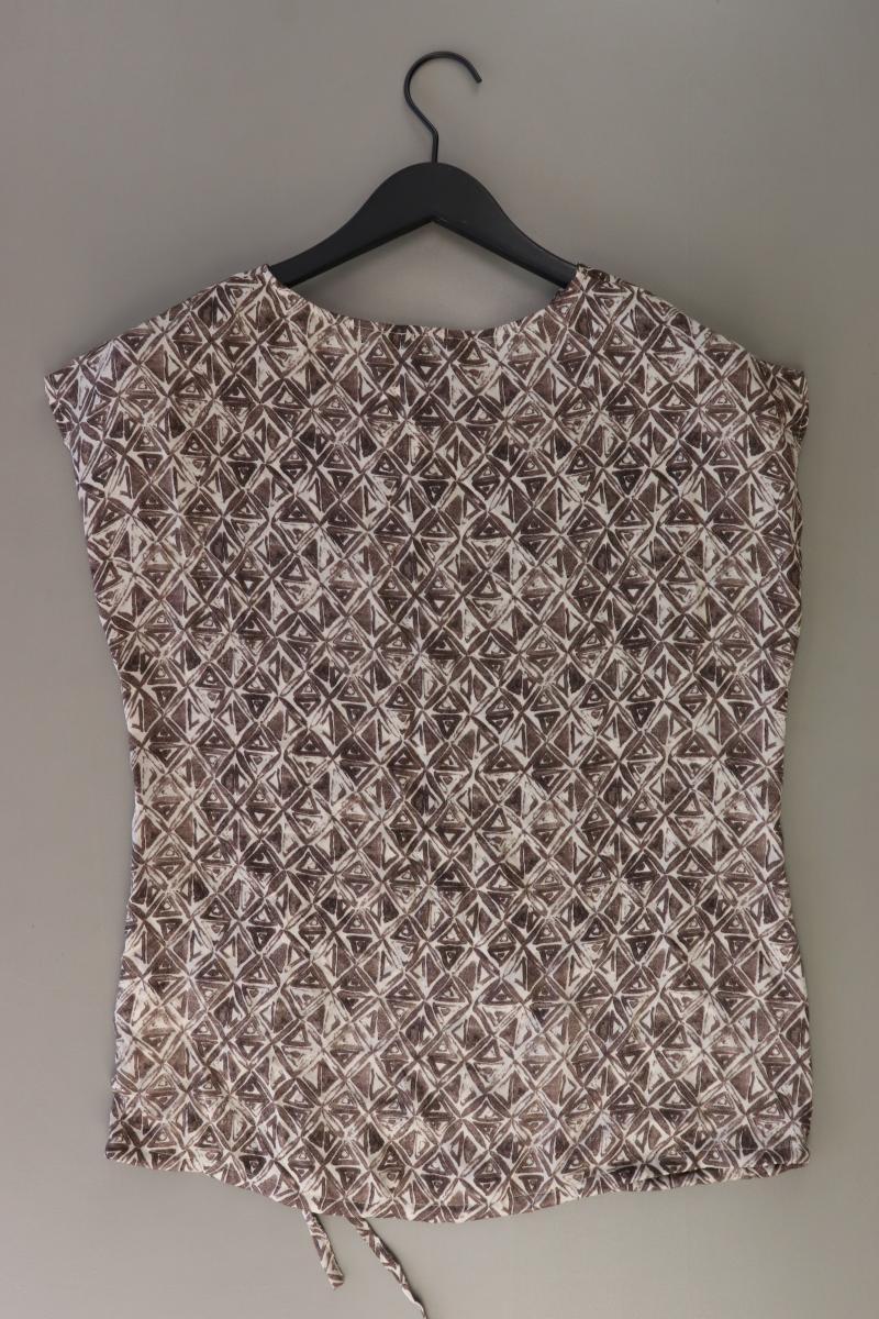 Esprit Collection Kurzarmbluse Gr. 36 geometrisches Muster braun aus Polyester - Image 2