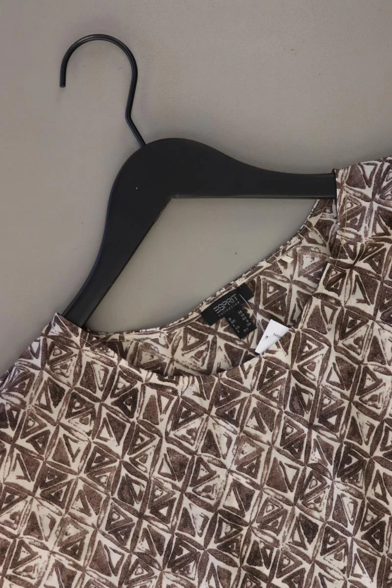 Esprit Collection Kurzarmbluse Gr. 36 geometrisches Muster braun aus Polyester - Image 3