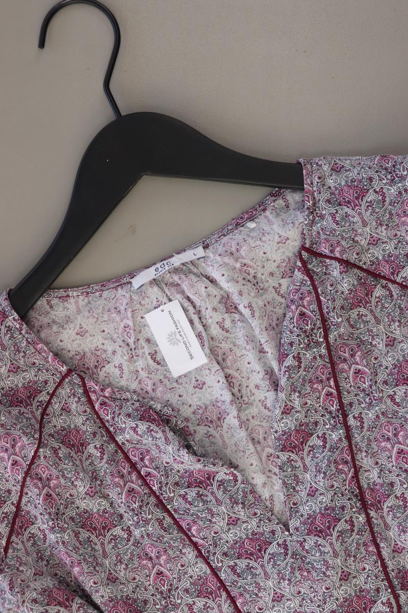edc by Esprit Schluppenbluse Gr. L mit Paisleymuster neuwertig 3/4 Ärmel lila - Image 3