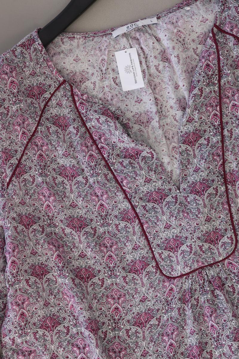edc by Esprit Schluppenbluse Gr. L mit Paisleymuster neuwertig 3/4 Ärmel lila - Image 4
