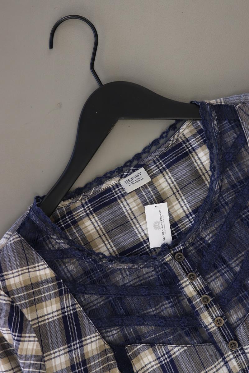 Esprit Karobluse Gr. 44 kariert Langarm blau aus Baumwolle - Image 3