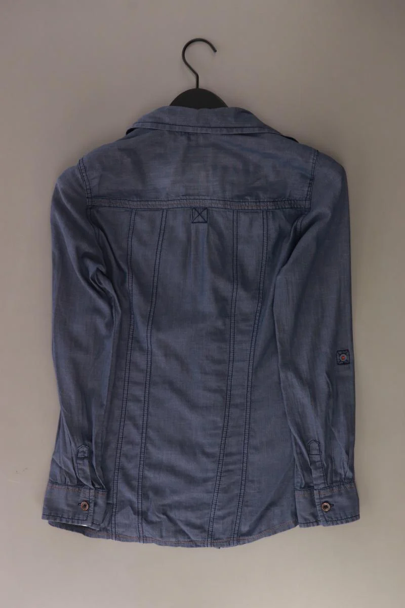 QS by s.Oliver Jeansbluse Gr. 34 Langarm blau aus Baumwolle - Image 2