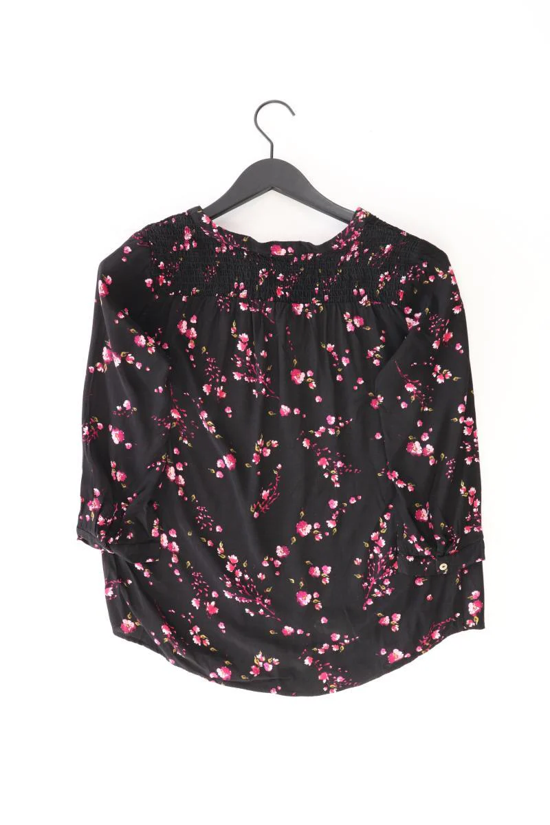 Street One Classic Bluse Gr. 36 mit Blumenmuster 3/4 Ärmel schwarz aus Viskose - Image 2
