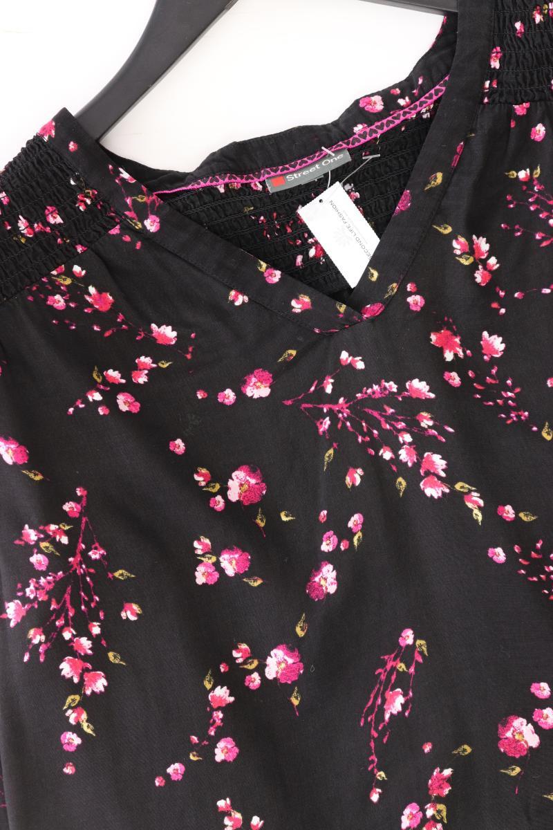 Street One Classic Bluse Gr. 36 mit Blumenmuster 3/4 Ärmel schwarz aus Viskose - Image 4