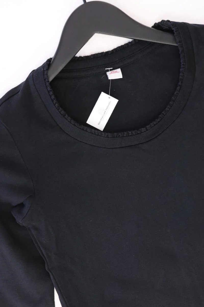 s.Oliver Classic Shirt Gr. 36 3/4 Ärmel schwarz aus Baumwolle - Image 4