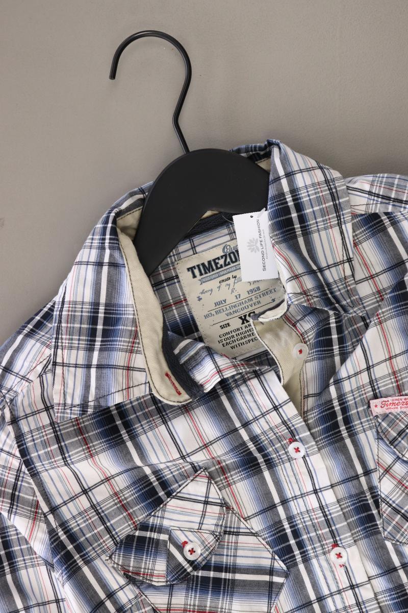 Timezone Karobluse Gr. XS kariert Langarm blau aus Baumwolle - Image 3