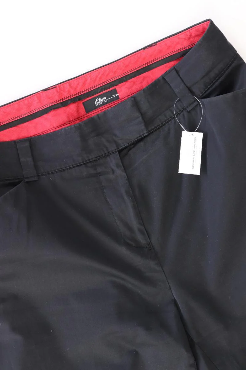 s.Oliver Selection Hose Gr. 38 schwarz aus Baumwolle - Image 3