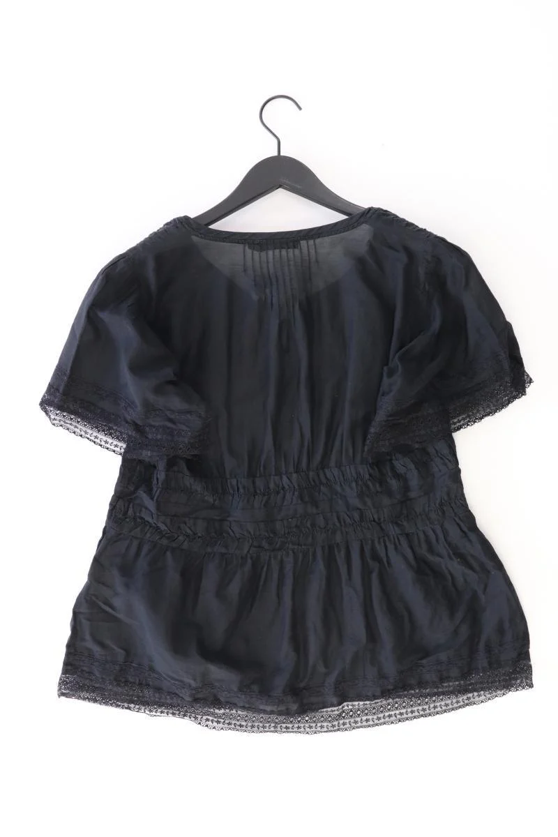 Passport Bluse mit Seide Gr. 36 Kurzarm schwarz aus Baumwolle - Image 2