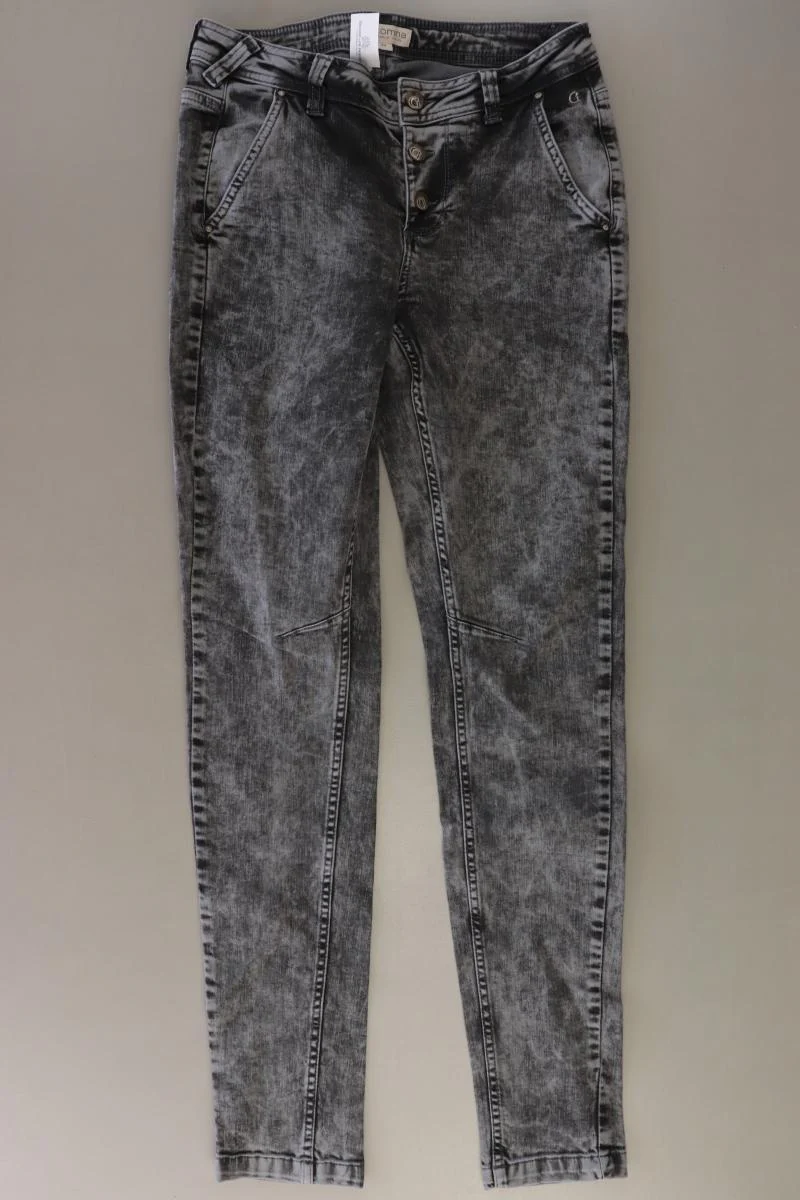 comma, Skinny Jeans Gr. 34 grau aus Baumwolle