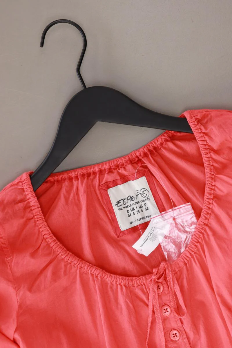 Esprit Langarmbluse Gr. 34 neuwertig orange aus Baumwolle - Image 3