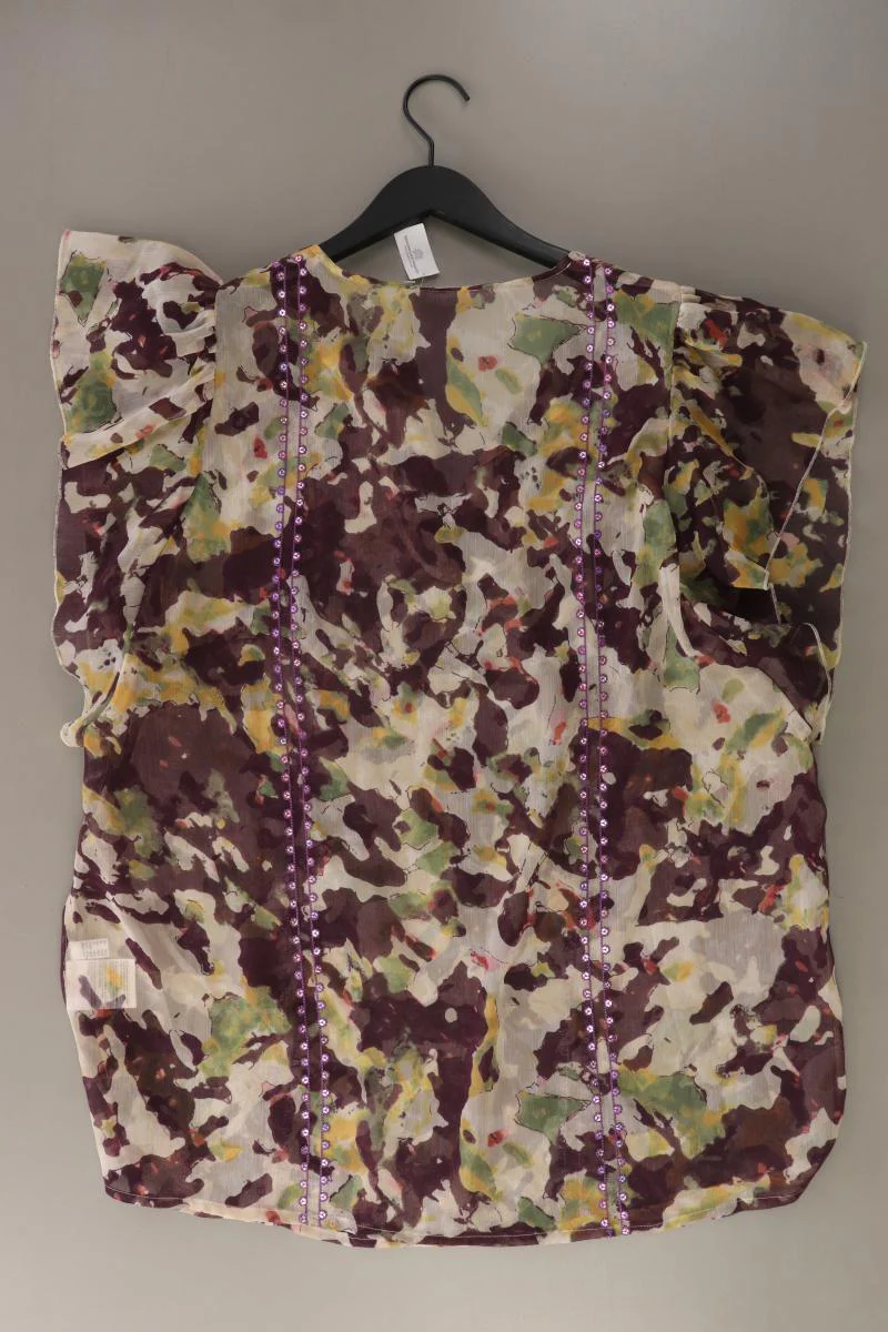 Ulla Popken Kurzarmbluse Gr. 46/48 mit Blumenmuster mehrfarbig aus Polyester - Image 2