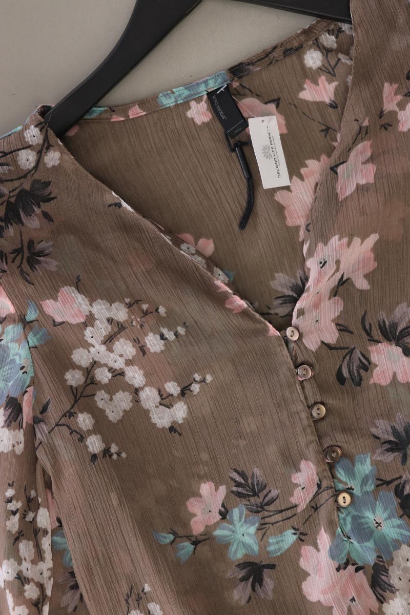 Vero Moda Bluse Gr. S mit Blumenmuster 3/4 Ärmel braun aus Polyester - Image 4