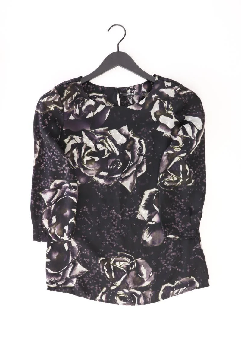 Mexx Classic Bluse Gr. 34 mit Blumenmuster 3/4 Ärmel schwarz aus Polyester