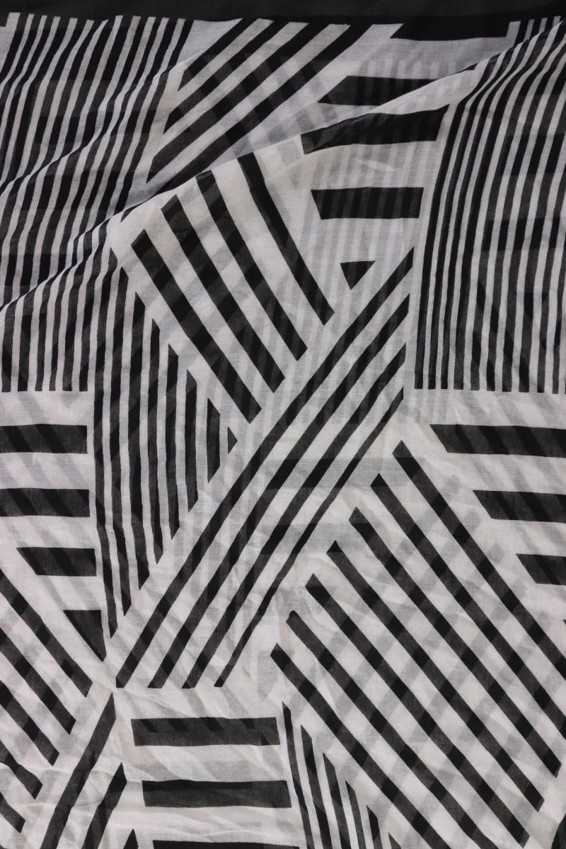 Tuch geometrisches Muster grau aus Polyester - Image 2