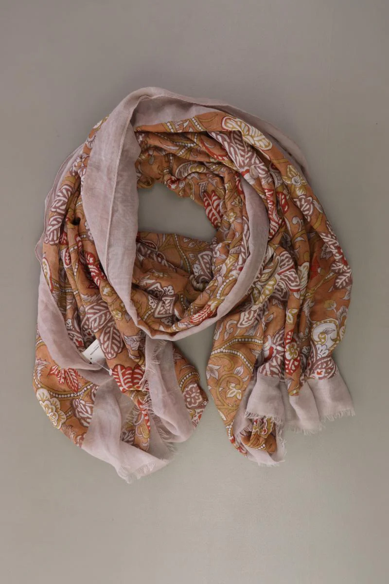Tuch mit Blumenmuster braun aus Baumwolle