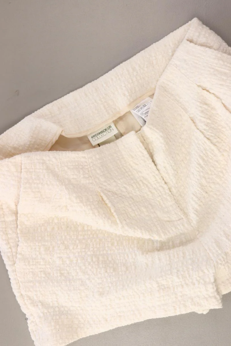 H&M conscious Shorts Gr. 34 neu mit Etikett creme aus Baumwolle - Image 3