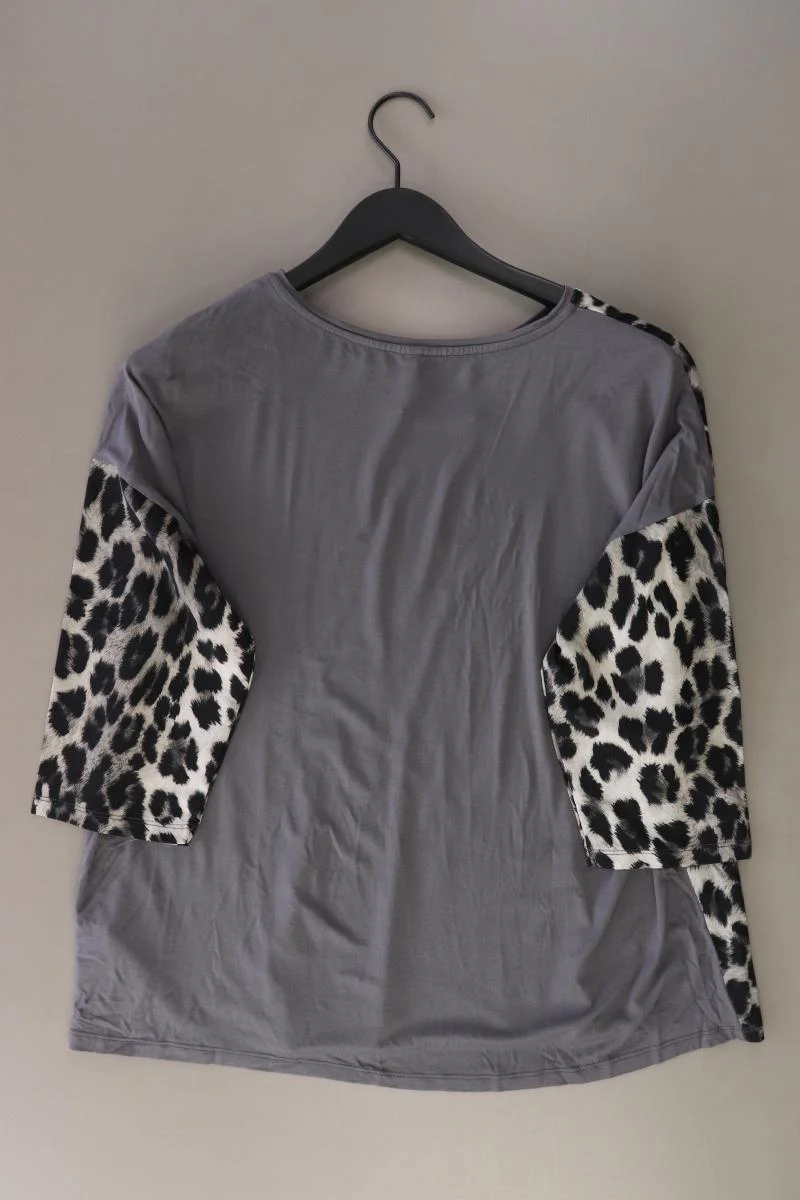 Laura Torelli Bluse Gr. L mit Tierdruck 3/4 Ärmel grau aus Polyester - Image 2