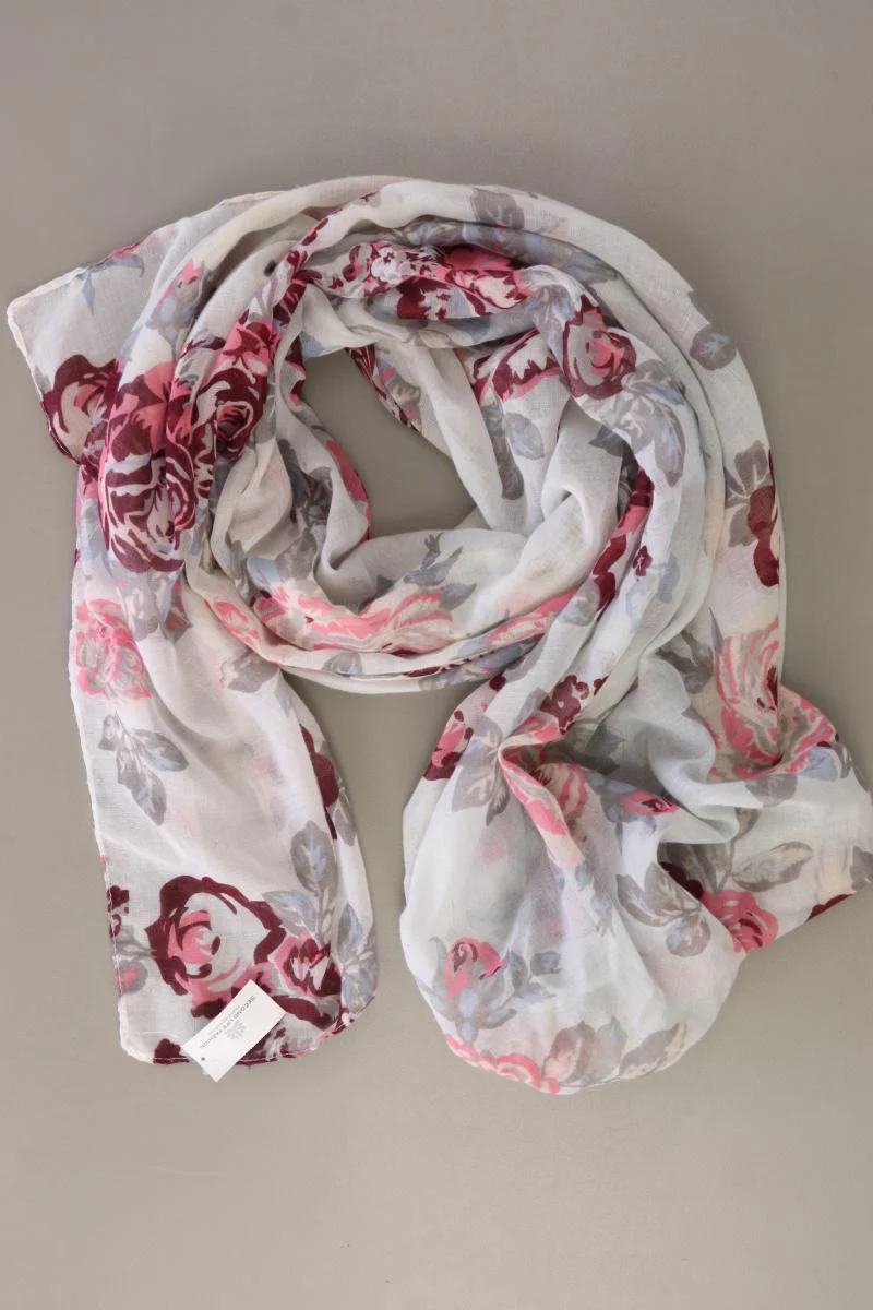 Tuch mit Blumenmuster grau