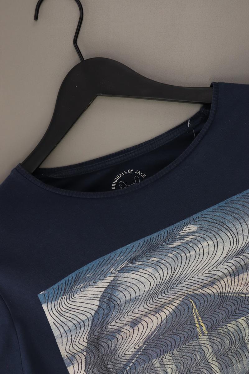 Jack & Jones Printshirt für Herren Gr. M Kurzarm blau - Image 3