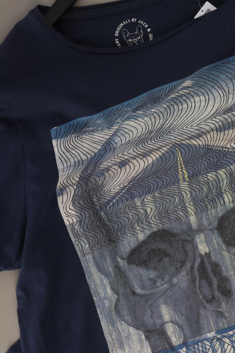 Jack & Jones Printshirt für Herren Gr. M Kurzarm blau - Image 4