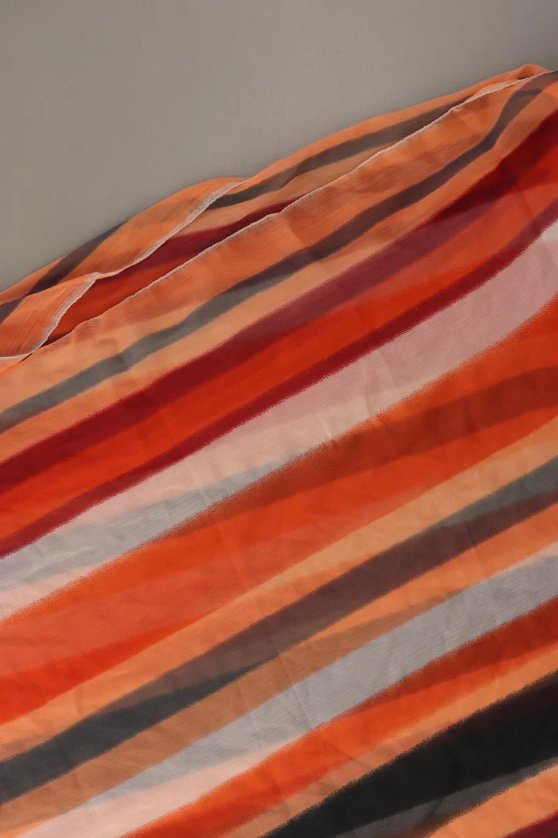 Tuch gestreift orange - Image 2
