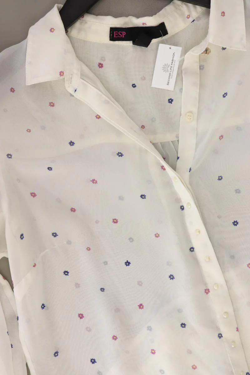 ESP Bluse Gr. L mit Blumenmuster Langarm creme aus Polyester - Image 4
