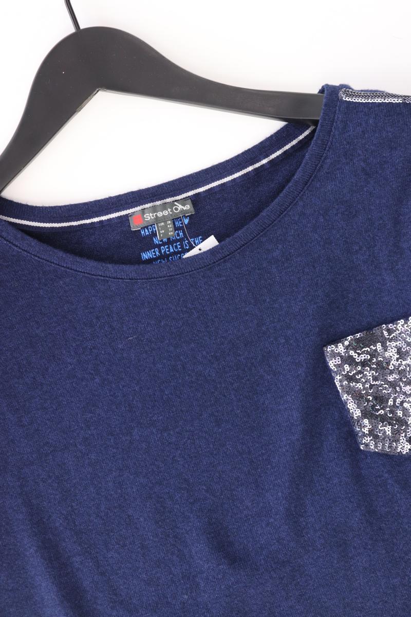 Street One Feinstrickpullover Gr. 38 mit Pailletten blau - Image 3