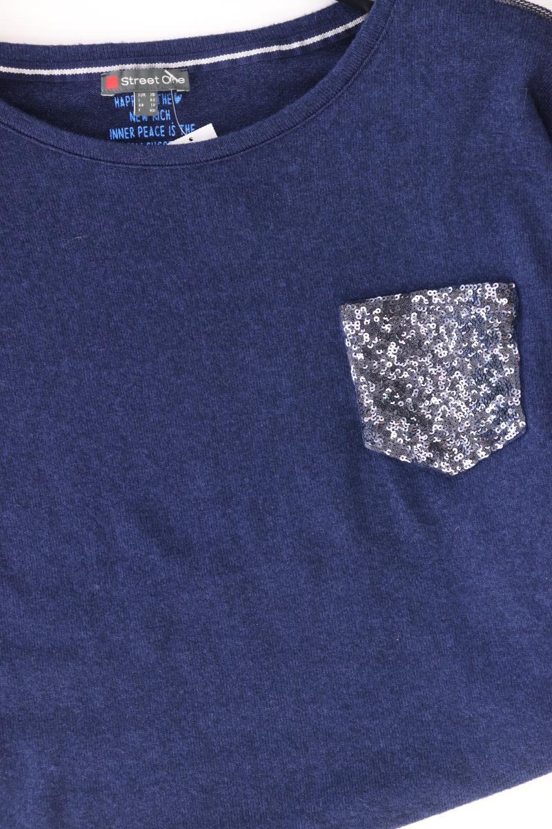 Street One Feinstrickpullover Gr. 38 mit Pailletten blau - Image 4