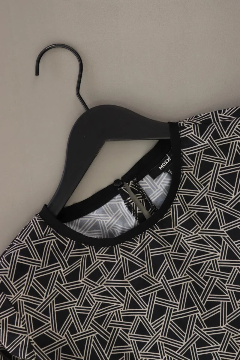 Mexx Classic Bluse Gr. 34 geometrisches Muster 3/4 Ärmel schwarz aus Polyester - Image 3