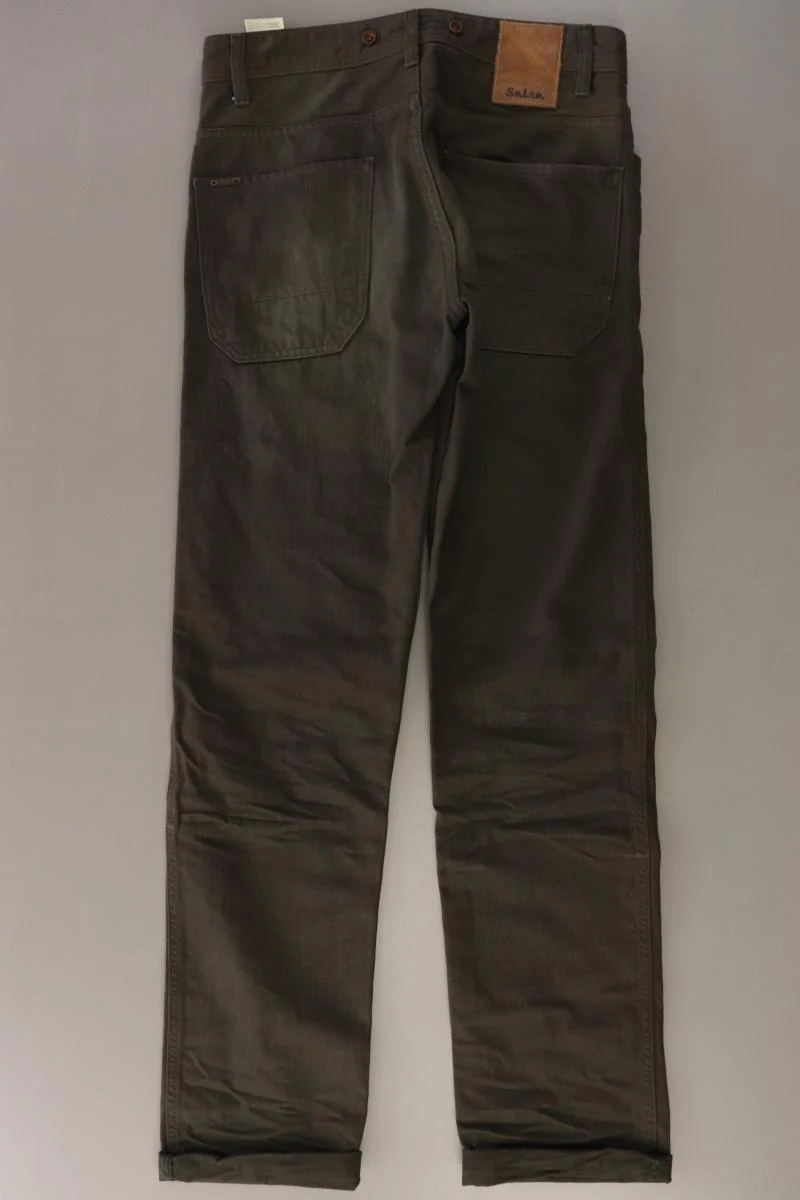 Salsa Five-Pocket-Hose für Herren Gr. w28/L32 olivgrün aus Baumwolle - Image 2