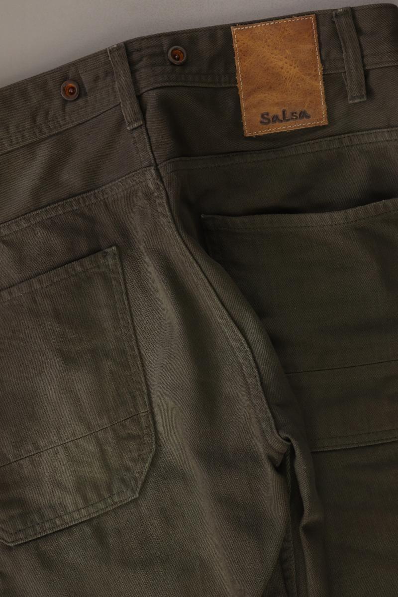 Salsa Five-Pocket-Hose für Herren Gr. w28/L32 olivgrün aus Baumwolle - Image 3