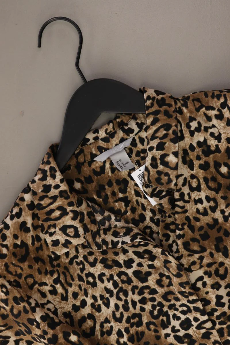 H&M Langarmbluse Gr. 42 mit Tierdruck braun aus Polyester - Image 3