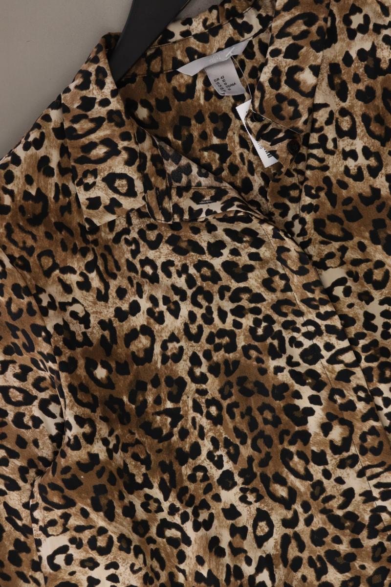 H&M Langarmbluse Gr. 42 mit Tierdruck braun aus Polyester - Image 4