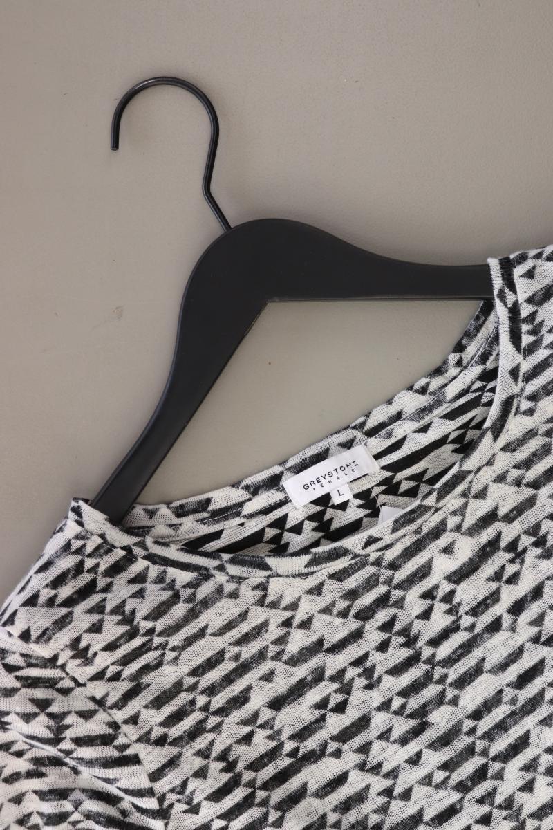 Greystone Strickshirt Gr. L geometrisches Muster Langarm grau aus Polyester - Image 3