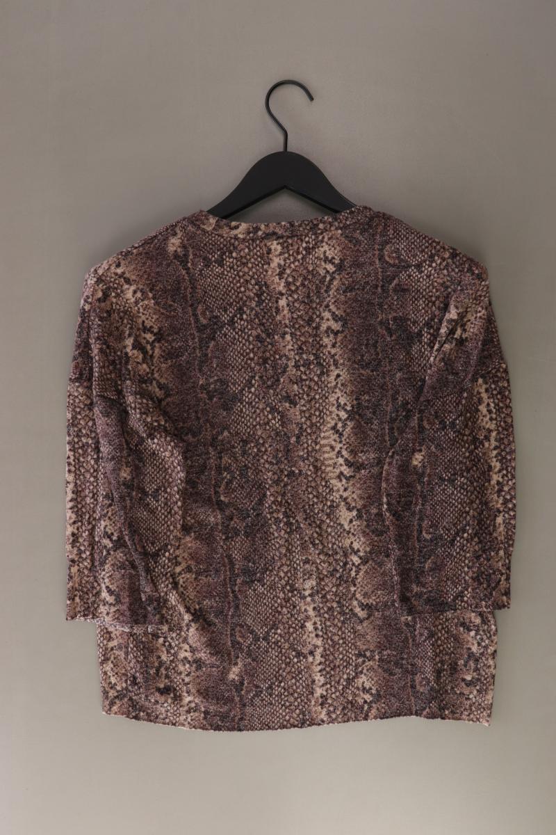 Zara Strickshirt Gr. M mit Tierdruck 3/4 Ärmel braun aus Viskose - Image 2