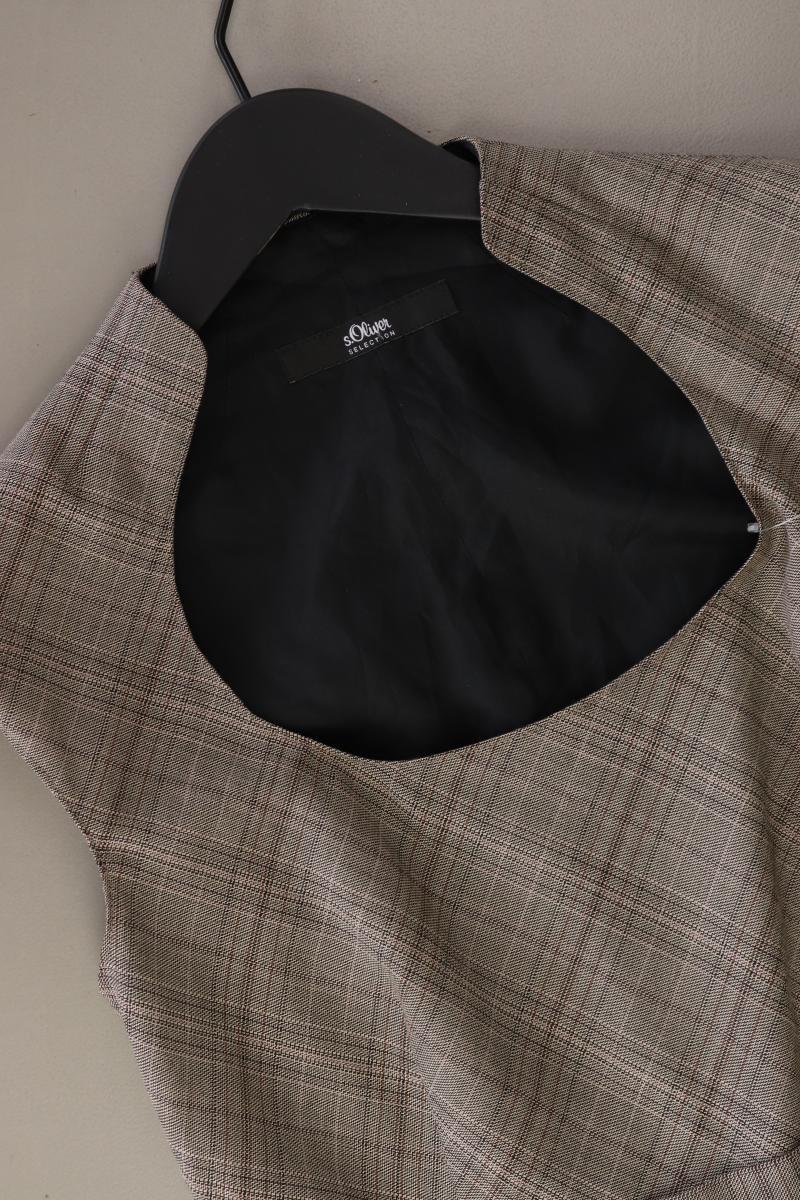 s.Oliver Selection Bleistiftkleid Gr. 36 kariert Ärmellos braun aus Viskose - Image 3