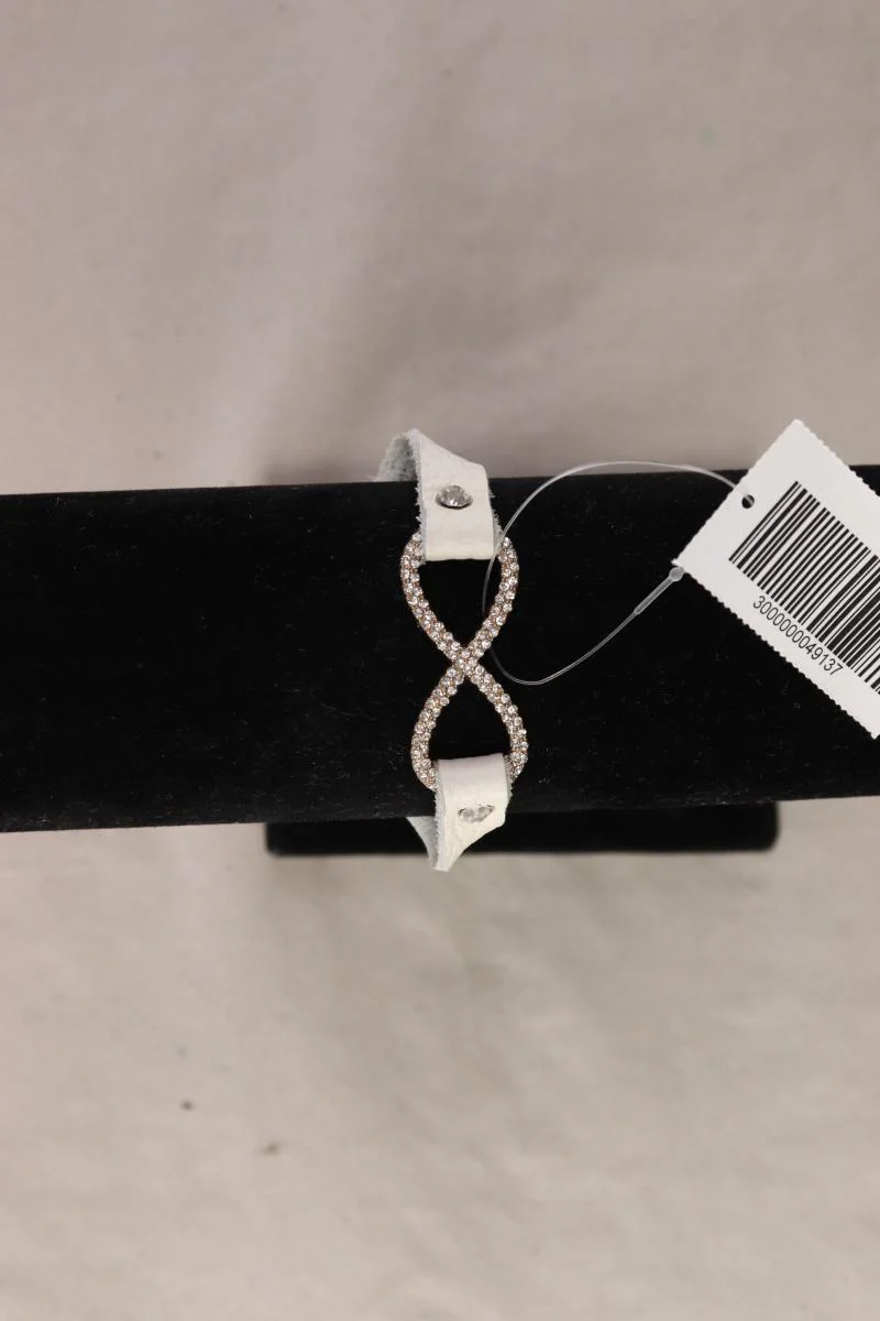 Armband mit Unendlichkeitszeichen weiß