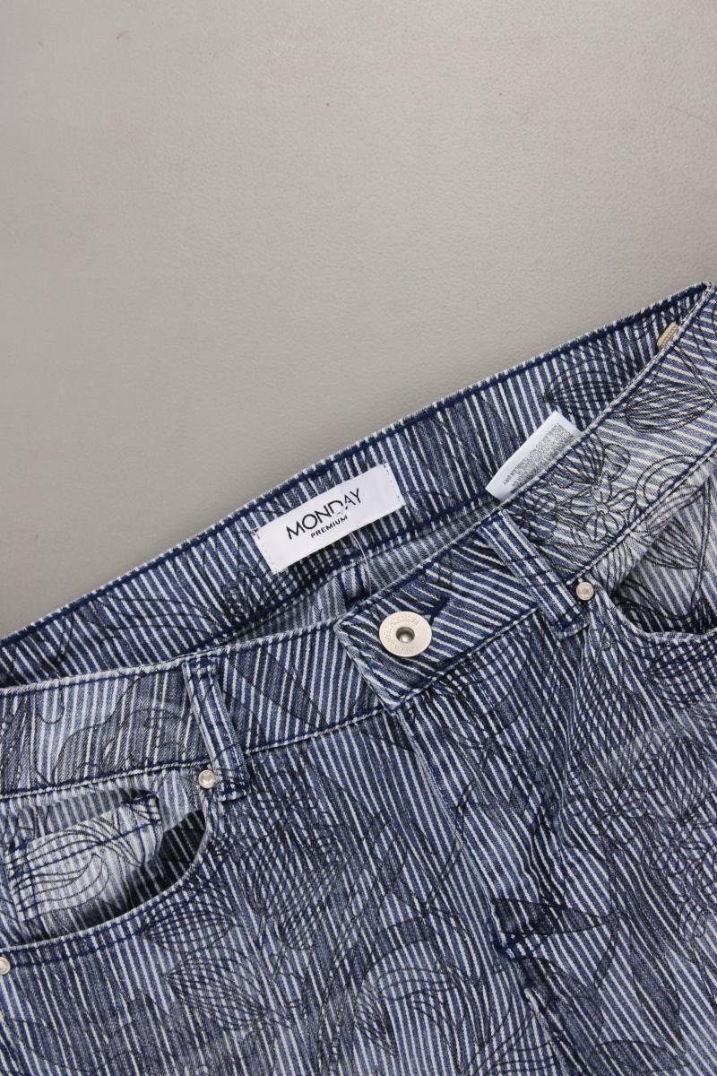 Monday Straight Jeans Gr. 38 gestreift blau aus Baumwolle - Image 2