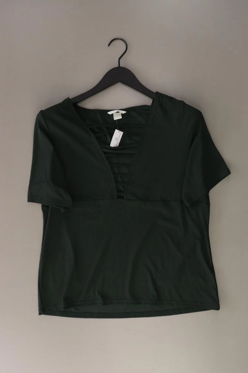 H&M Shirt Gr. XL neuwertig Kurzarm grün aus Polyester