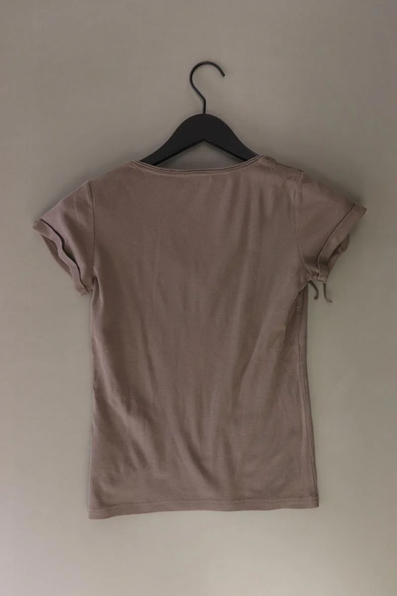 Esprit Collection Shirt mit V-Ausschnitt Gr. S Kurzarm braun aus Baumwolle - Image 2