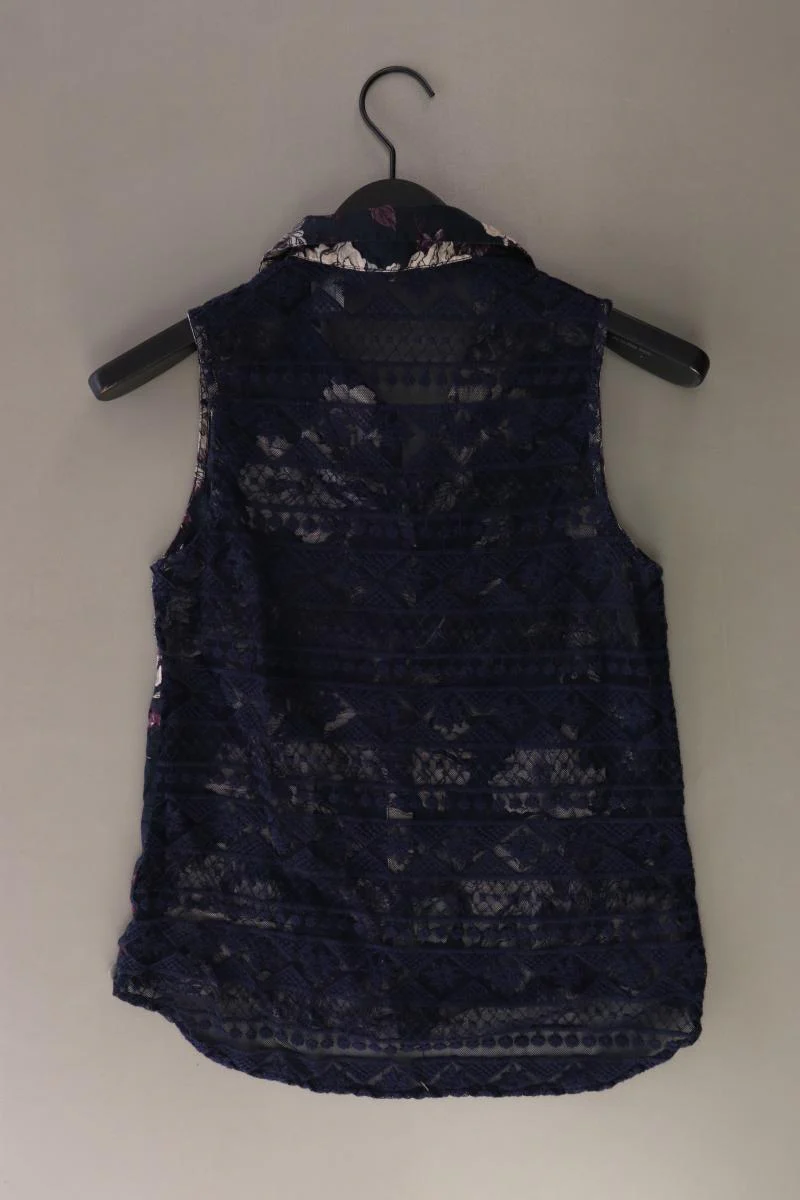 Garcia Jeans Ärmellose Bluse Gr. XS mit Blumenmuster blau - Image 2