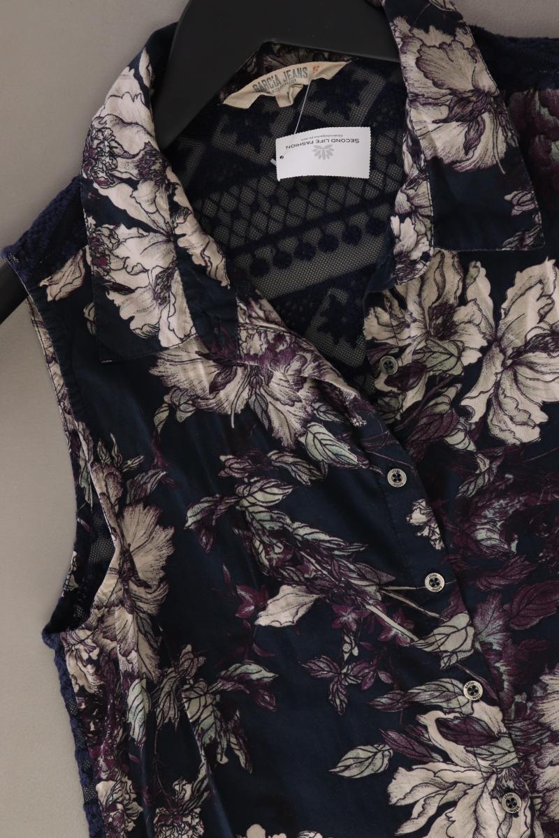 Garcia Jeans Ärmellose Bluse Gr. XS mit Blumenmuster blau - Image 4