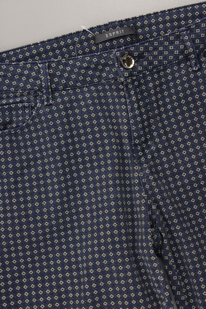 Esprit Five-Pocket-Hose Gr. 40 geometrisches Muster blau aus Baumwolle - Image 2