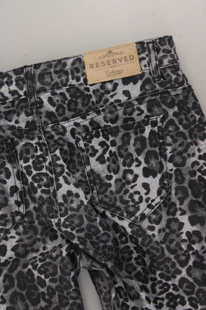 Reserved Five-Pocket-Hose Gr. 38 mit Tierdruck grau aus Baumwolle - Image 3