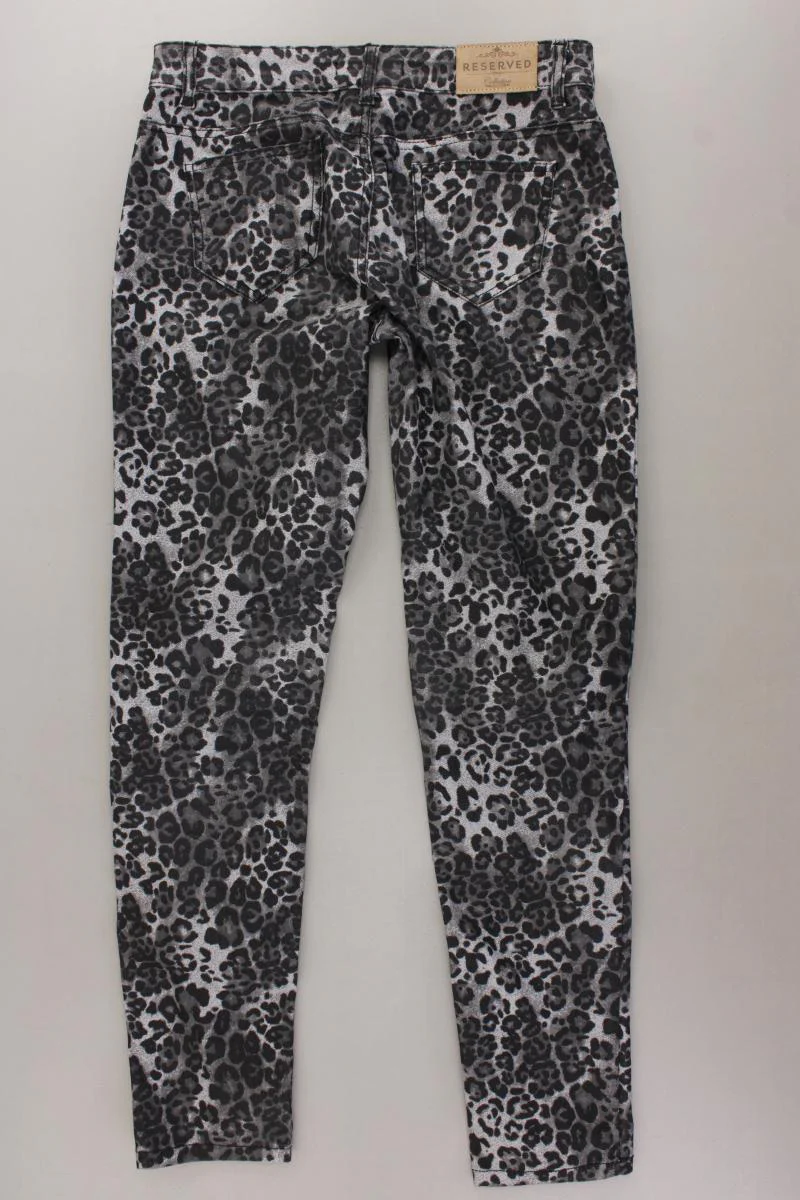 Reserved Five-Pocket-Hose Gr. 38 mit Tierdruck grau aus Baumwolle - Image 4